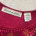 Victoria Jones tank top rounded neckline paisley print with sequins size X-Large Photo 5