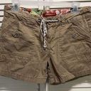 Unionbay Shorts Size 5 Tan Khaki Cargo Braided Tie/Zip Pocket Cotton Photo 0