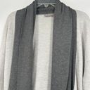Evolution  By Cyrus Open Front Cardigan Gray Color Block Ribbed Neutral Size M Photo 1