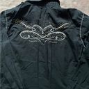 Ariat  Leigh Black Western Rhinestone Embroidered Snap Shirt Women's Sz XL Photo 2