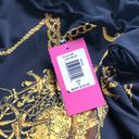 Isaac Mizrahi NWT  Black Mini Dress Gold Chain Print Mesh Sheer Back & Sleeves 8 Photo 3