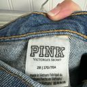 Victoria's Secret  Pink denim shorts raw hem high waist size 28 Photo 9