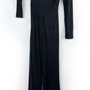 Misha Collection Gyda Black Slinky Jersey Jumpsuit Cutouts Flare Leg Medium NWT Photo 3