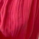Harper RHODE  Smocked Off Shoulder Puff Sleeve Hot Pink Midi Dress Gauze Cotton Photo 5