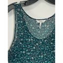 Kirra  Women's Sleeveless Ditsy Floral Scoop Neck Sheer Peplum Blue Top Size S Photo 1