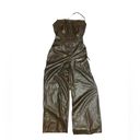 Good American 
Faux leather wide-leg jumpsuit NWT Photo 9