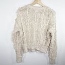 BKE  Gimmicks Cream Textured Knit Crewneck Sweater Women's Size X-Small XS Photo 1