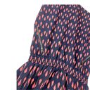 One Clothing  Navy Blue Geometric Print Short Sleeved A-Line Dress Sz L Pockets Photo 2