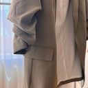 H&M Taupe Scrunch Sleeve Blazer Photo 4