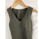 Athleta  Bra Cup Empire V-Neck Cami Support Top Dark Green Size 36B Photo 1