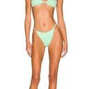 Revolve  Peixoto Tinga Triangle Cheeky Bikini Bottom Thin Side Straps Mint Rib XS Photo 0