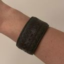 Bottega Veneta 🆕  | Leather Cuff Bracelet Small Braided Snake Dark Gray Photo 2