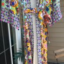 ZARA Satin Mutlicolor Belted Kimono Robe Photo 5