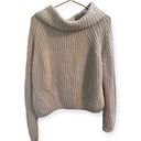 Moon & Madison Cream Oversized Crop Cowl Neck Chunky Knit Sweater Size Medium Photo 10