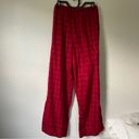 Victoria's Secret  Red Metallic Plaid Flannel PJ Set Holiday Pajamas size XL Photo 2