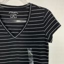 Maison Jules  Black White Stripes Short Sleeve Basic T-Shirt XS New Photo 1