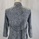 Live and let live  Open Front Asymmetrical hem Gray Striped Cardigan Size Medium Photo 7