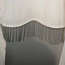 Amazon Rhinestone Fringe Long Sleeve Crop Top Photo 2