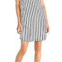 J.Crew  Dress Halter Striped Ruffle Mini Navy White Size XS NWT Photo 0