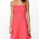 Lilly Pulitzer  Women's Strapless Vicki Island Lace Dress In Coral Size 8 Photo 2