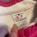 Disney Store Fleece Jacket Women’s VERY cute. Pockets. Cream color  & hot pink Photo 2