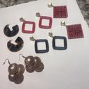 Lot Of 5 Costume Jewelry Pierced Earrings Dangle / Hoop Photo 0