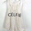 American Apparel  Cream Scoop Neck Sleeveless Graphic Tank Top Photo 0