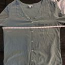 AG Adriano Goldschmied Adriano Goldschmeid 100% Silk Long Sleeve Button Down Tunic in Sage Photo 11