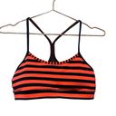 Lululemon  sports flow Y sports bra. Orange & blue stripes. Sea stripes color. Photo 7