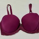 Wacoal  34DD La Femme Underwire Bow Accent Magenta Shade Tee Bra Photo 0