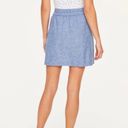 The Loft  Outlet Blue Linen Cotton Blend A-Line Skirt Photo 1