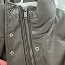 Oak + Fort  WOMEN’S VEGAN LEATHER PUFFER COAT IN TURKISH COFFEE SIZE XS Photo 4