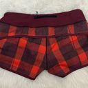 Lululemon  Run Speed Short Yama Check Heathered Flaming Tomato / Rust Berry 6 Photo 3