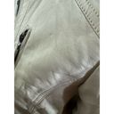 Apt. 9  Womens Jacket Sz M Faux Leather Peplum Zip Front Cream Pristine NEW Photo 6