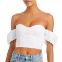 STAUD Revolve* Bouvier Crop Top in White, Size S New w/Tag Retail $245 SOLD OUT! Photo 5