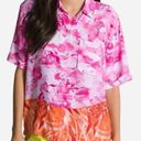 Vans  X Collina Strada Short Sleeve Button Up Shirt Womens Size M Tropical Top Photo 0