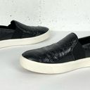 Vince  Blair Patent Leather Crackled Sneakers Black Dual Elastic Gore Slip On 7 Photo 7