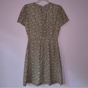 J.Crew  Mini Dress Size 0 Wrap Front A Line Pink Ditsy Floral Short Sleeve V Neck Photo 4