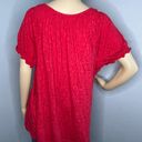 kim rogers Kim Roger’s Short Sleeve Floral Print Top Blouse Red Size XL Photo 6