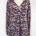 Tommy Hilfiger Long Sleeve V-Neck Blouse Floral Print Size 6 Photo 0