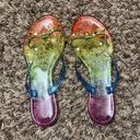 Wild Diva Rainbow Studded Jelly Sandals Photo 5