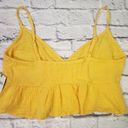 Krass&co NWT Arizona Jean  Jrs Size Large Yellow Cropped Tank Top Adjustable Straps Photo 1