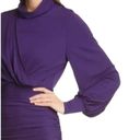 Harper Ronny Kobo  Ruched Mini Dress with Balloon Sleeves Purple Eggplant S NWT Photo 3