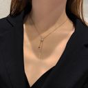 14K Rose Gold Plated Clock Pendant Necklace for Women Photo 3