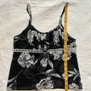 secret treasures Black And White Floral Sheer Babydoll Cami Tank Top size XS Photo 7