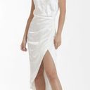 Elliatt  Cassini Midi Satin Dress in Ivory Photo 3