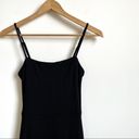 Soprano  Y2K Rib Knit Fit and Flare Cami Dress Black Small Photo 1