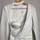 Alamour NEW  Dress Johanne Bustier Long Sleeve White Fitted Mini Dress Size XS Photo 2