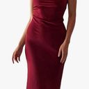 NWT S Wine Red Sleeveless Satin Cowl Neck Dress Photo 0