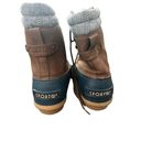 Sporto The Original Leather  Genuine Duck With Faux Fur Boots Size 8 Photo 3